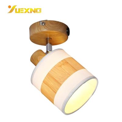 China Surface Mounted Round Recessed Max E14 7W LED Downlight Wooden Round LED Down Light LED Spot Lamp for sale