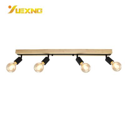 China Customized Indoor E27 LED Shop Square Pathway Ceiling Spotlight Wood Outdoor Mounted Indoor Spot Light for sale