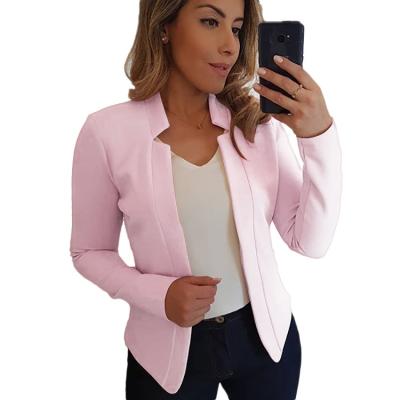 China 2022 hot style QUICK DRY wish spring and summer small suits solid color cardigan hot sale long sleeve jacket complements suits casual outfits for sale