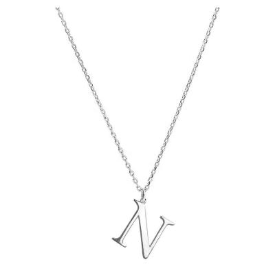 China Environmentally Friendly 925 Personalized Gold Silver Personalized Arabic Letter Necklace Initial Necklace Minimalist Necklace For Women for sale