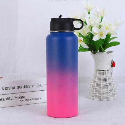 China Custom Portable Stored Double Wall Stainless Steel Sports Colorful Insulated Water Bottle for sale