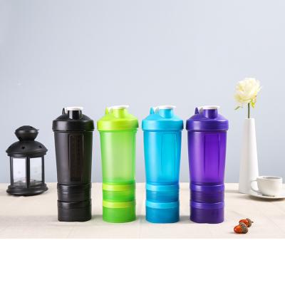 China Perfect Custom Protein Stocked Logo Plastic Shake Workout Fitness Cup Gym Shaker Cup With Ball for sale