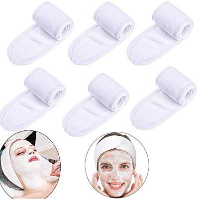 China Embroidery Breathable Custom Logo Microfiber Spa Facial Makeup Headband For Women for sale