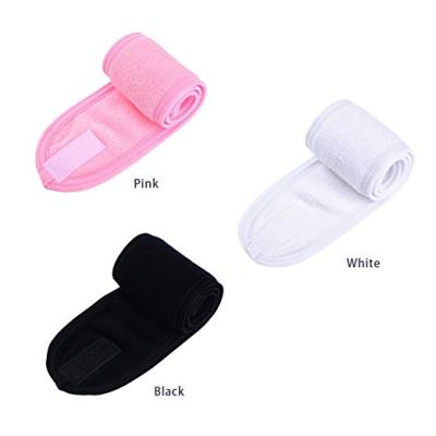 China Wholesale Breathable Blank Cotton Stretch Terry Cloth Custom Logo Spa Headband for sale