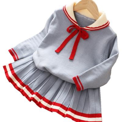 China DRS160 Girls Anti-Static Winter Clothes 2021 2-7 Years Old Autumn Kids Girl Dress Knitted Love Sweater for sale