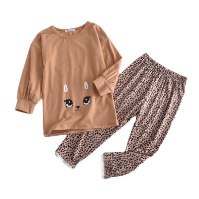 China Polyester/Cotton Autumn Girls Dress Sets 2021 Girls Clothes Long Sleeve Clothing 2Pcs Sets For Children Kids Clothing for sale