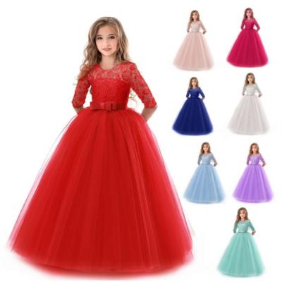 China 2019 New Product Regular Puffy Lace Girl's Flower Girl Dress To Wedding Ball Gown Girl Party Communion Dress for sale