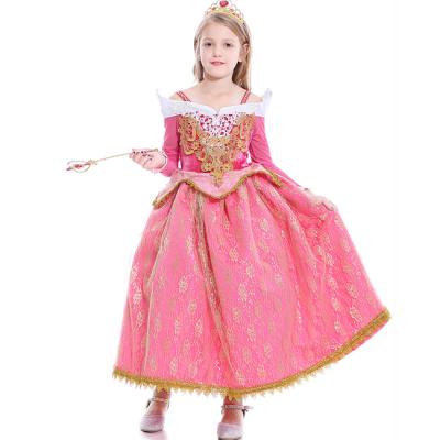 China Halloween Party Kids Fancy Dress Costumes Party Beautiful Princess Aurora Princess Dress Girl Costume for sale