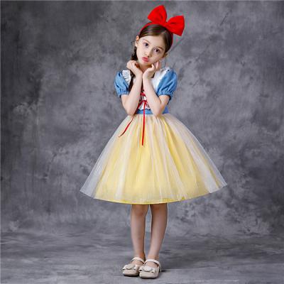 China Fancy Children Dress COS104 Girls Snow Fantasy Nightgown White Princess Costumes For Children for sale