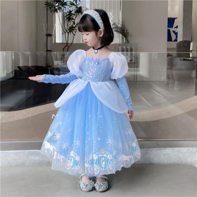 China Children Fancy Dress Cinderella Dress Children Fancy Movie Stage Show Cinderella Halloween Cosplay Costume for sale