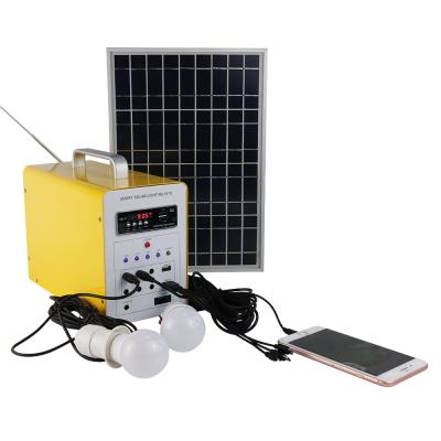 China Mini Solar Application Home Power 30W 12Ah Home Lighting System for sale