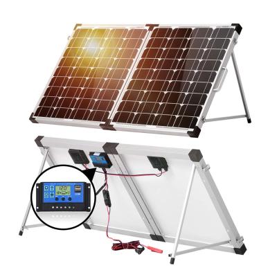 China RV and camping 12V portable 100W 200W folding solar panel for rv, home use, camping, caravan for sale