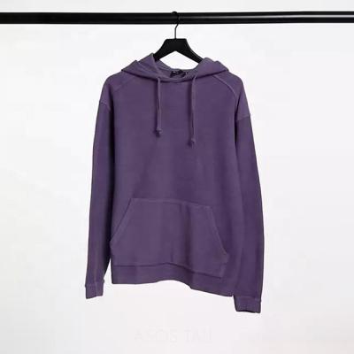 China Anti Wrinkle Anti-Wrinkle NaLu Oversize Reverse Custom Men Vintage Wash Purple Hoodie for sale