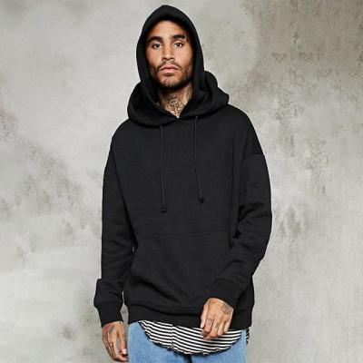 China Oversized 100% Double Layered Cotton Hoodie Anti Wrinkle Black Anti Wrinkle Streetwear for sale