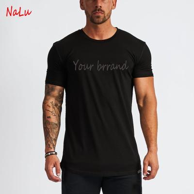 China Anti-Shrink Mens Muscle Trainings T-shirt Gym Fitness Performance Sports Sports Running Slim Fit T Shirt For Men for sale