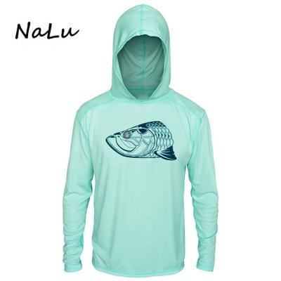 China Custom Breathable Breathable Fishing Wear Long Sleeve Sublimated Fishing Shirts With Hood for sale