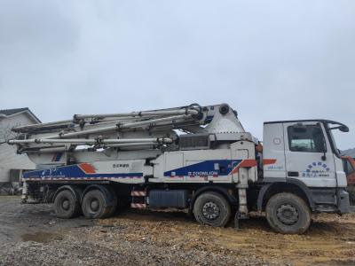 China Mercedes Benz Chassis Semi-Dry Shotcrete 49m Concrete Pump Truck for White Shotcrete for sale