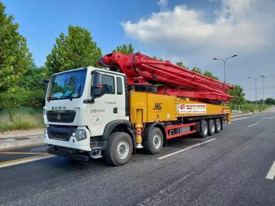 China 75 m langer, halbtrockener Betonpumpenwagen mit Zylinderkonstruktion, direkt geliefert zu verkaufen