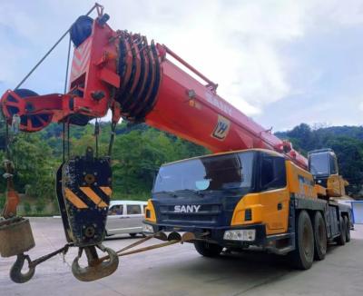 China 2021 Used SANY Mobile Truck Crane 80 Tons With WEICHAI Engine And 6 Crane Jib for sale