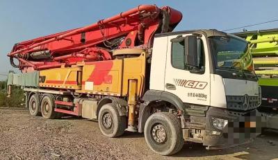 China Sany 62m Mercedes-Benz chassis pump truck price, 62m concrete pump truck performance for sale