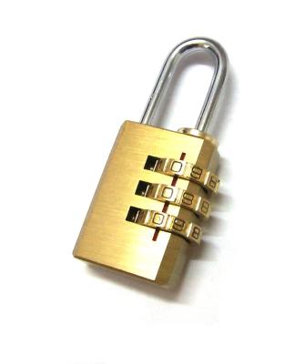 China 3 Digit brass Padlock Combination Pad Lock for sale