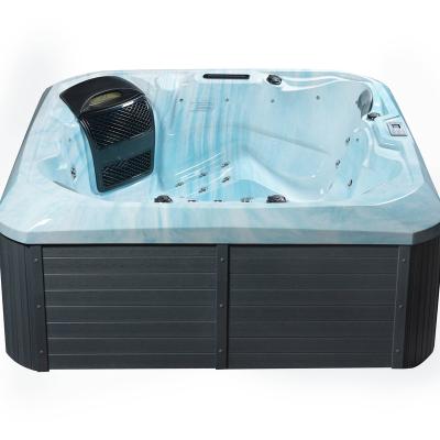 China China Modern Hydraulic Outdoor Spa Bathtub With Blueteeth Controlled Acrylic Massage Bathtub Ocean Blue Color for sale