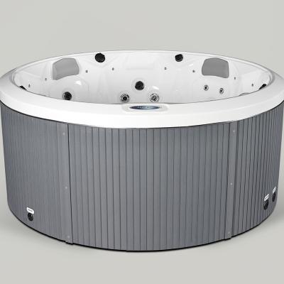 China Large Bathtub Hotel LED Jet Massage 7 Person Bathtub Hot Tub Whirlpool Massage Modern Round Outdoor Acrylic SPA Bath Accessory Style for sale