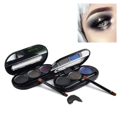 China Waterproof 2 Color Plain Black Eyeshadow Dye Private Label Makeup Eyeshadow Palette High Eyeshadow Palette Custom for sale