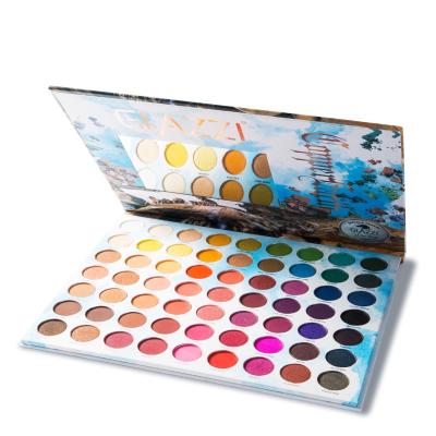 China Waterproof Wholesale MU Eyeshadow Dye Palette Large 63 Colors Eyeshadow Matte Installation Super Mixed Eyeshadow Palette for sale