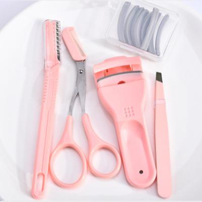 China Stainless Steel Eyebrow Scissors 5 Piece Eyebrow Trimming Knife Eyelash Set Eyebrow Clip Eyebrow Scissors for sale