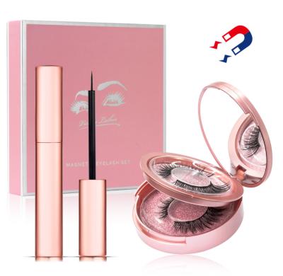 China Five Waterproof Magnetic False Eyelash Growth Serum with Two Pairs of Magnetic Eyelash Booster for Fast Eyelash and Brow Growth for sale