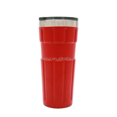 China Sustainable Custom Double Wall Vacuum Insulated Plastic Tumbler Cup With Logo for sale