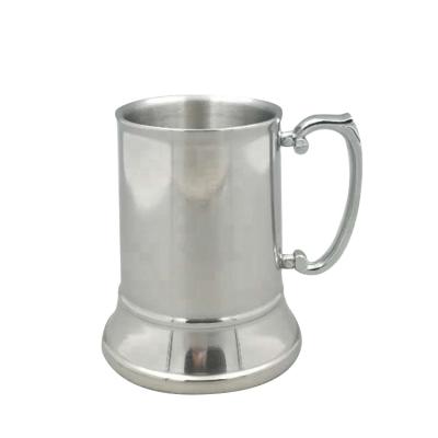 China Large (450/580ml) Stainless Steel Double Wall Tankard Stocked Beer Mug for sale