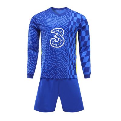 China Quick Dry Breathable Comfortable Sample Kid Football Jersey Design Uniformes De Futbol Completos 2022 Soccer Uniform for sale