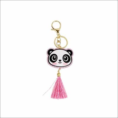 China Acrylic + Unique Fashionable Style Panda Head One Piece Key Ring Chain Metal Quality Guarantee Charms for sale