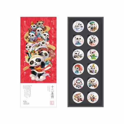 China Sturdy And Flexible Animal Chinese Style Is Beautiful Funny Panda Customized Stickers for sale