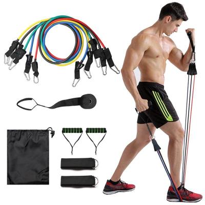 China Fitness Durable Yoga Training Exercise Gym Resistance Bands 11pc Smart Set 2022 for sale