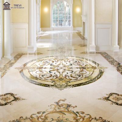 China Modern Hot Sale Flooring Waterjet Marble Tiles Design Flooring Pattern Medallion Marble Waterjet Sale for sale