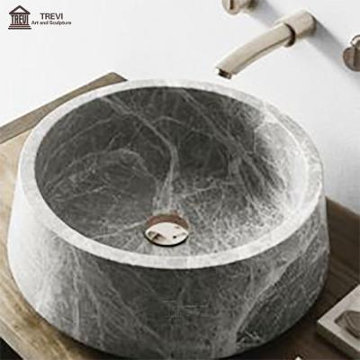 China Best Modern Home Fashion Free Standing Marble Sink And Basin For Bathroom for sale