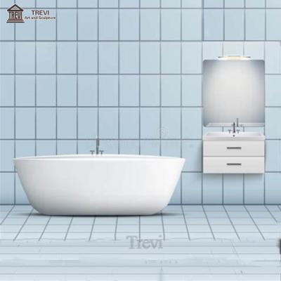 China Would Do Standard Holes Polished Large Natural Marble Stone Freestanding White Bathtub For Bathroom for sale