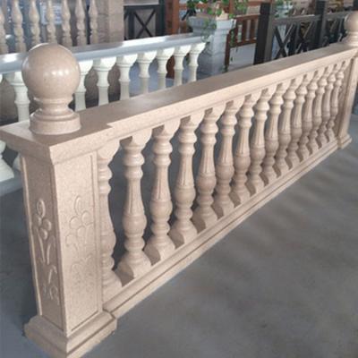 China Vivid Classic Cast Stone Shape Porch Baluster Railing Lead Beige Marble Railing for sale