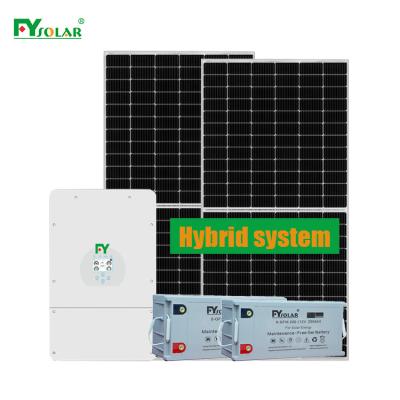 China Home Complete Set 5kw 3kw Solar Power System Kit Hybrid Solar Photovoltaic Systems For Home Houses for sale