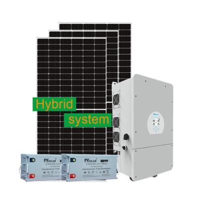 China Complete home solar system for homes 5kw solar power system 3kw 4kw 6kw hybrid solar kits 5000w hybrid for sale