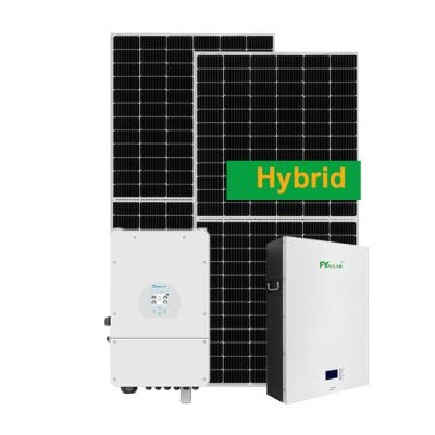 China Home 20kw 10kw 5kw hybrid solar power fotovoltaic solar power system systems for sale