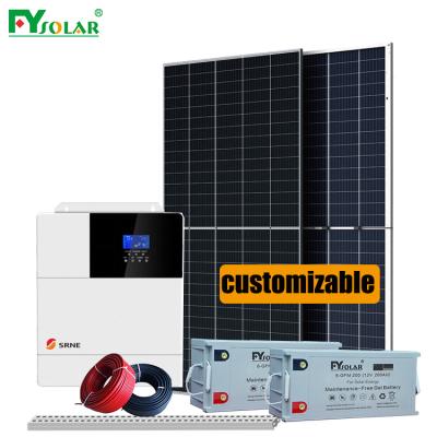 China Complete Home Off Grid Solar Power System For Home 5KW 10kw 20kw 25KW Complete Solar System for sale