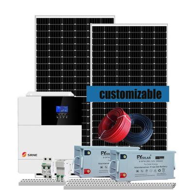 China 10kw Home Solar System 5kw 6kw 8kw Complete Home Solar Panel Energy System Off Grid Solar Panel Kit Set for sale