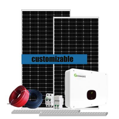 China Commercial 10KW Grid Tied Solar Power System / Generator With Solar Panel Mounting On Ground for sale