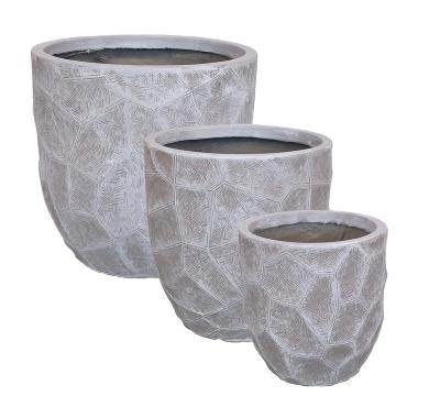 China Contemporary Wholesale Concrete Flower Pot Planters Outdoor Cement Plants Garden Pot Large Size for sale