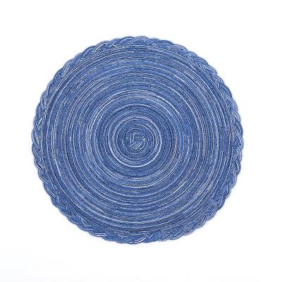 China Customized Modern Luxury Round Dining Area Rug Macrame Woven Dish Bowl Sustainable Anti-hot Mat for sale