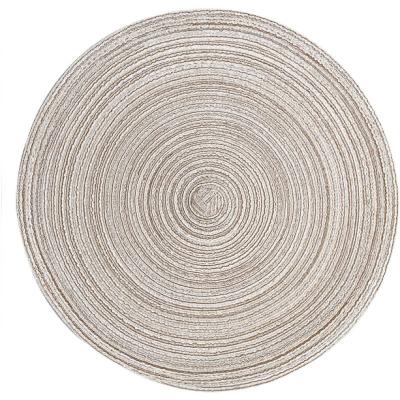 China 2022 Hot Selling Nordic Style Ramie Cotton Yarn Viable Around Place Mat Insulation Braided Table Mat for sale